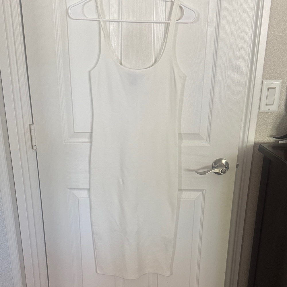 Forever 21 White Scoop Neck Tank Dress